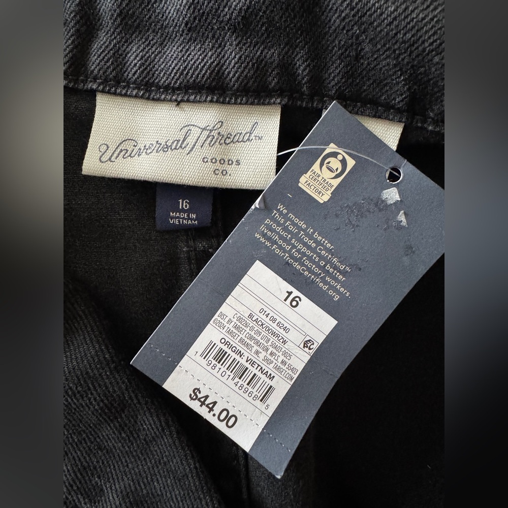 Universal Thread Black Baggy Denim Jumpsuit, Size 16 - NWT - Picture 9 of 10